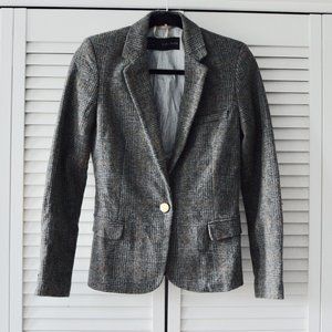 Zara Women's Wool Tweed Style Blazer with Elbow Patches in Size XS | Size XS